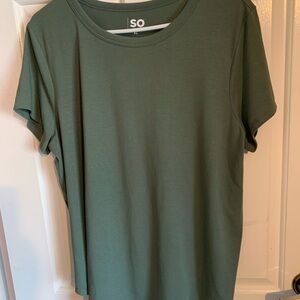 SO Olive Green Short Sleeve Crew Neck Tee